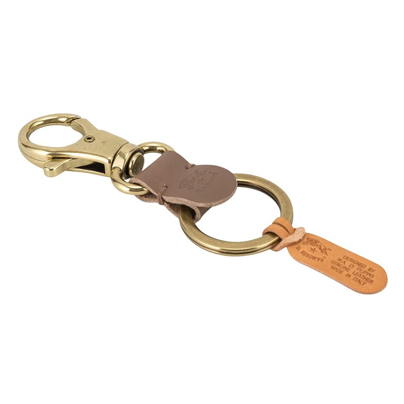 Il Bisonte Key Ring C0551 Key Chain, Leather, Genuine Leather,