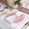 10 inch Transparent Rose Plastic Dinner Plates – Disposable, Elegant,