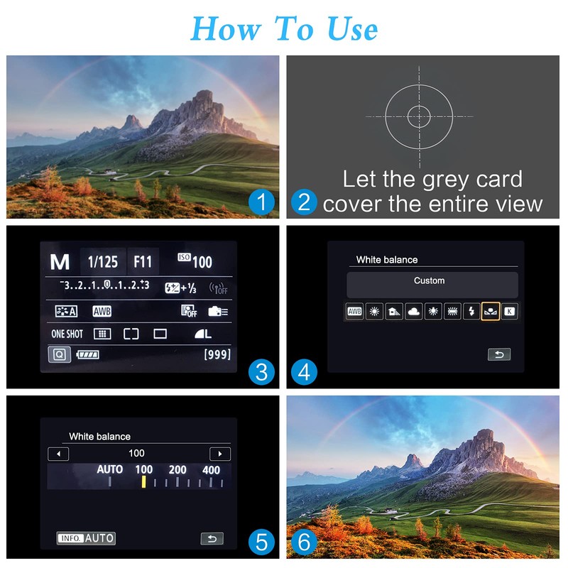 30 x 30 cm White Balance Cards 18% Grey Card