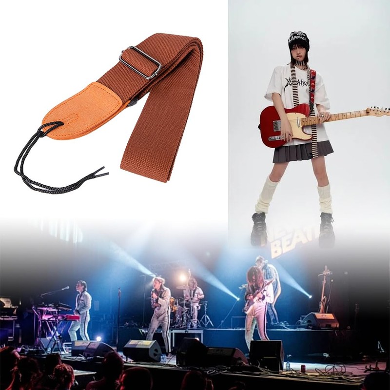 ESJNNK Guitar Strap, Adjustable, Cotton, Easy Installation, Electric Guitar/Acoustic Guitar/Bass