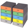 10 Pcs Sanding Sponge, Washable and Reusable Sanding Block 60/80/100/120/
