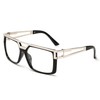 "Rox" Thick Frame Rapper 80's 90's Retro Design Clear Lens