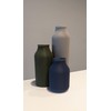 Blue Vase - Flower Bioplastic Vase Ribbed Style for Modern