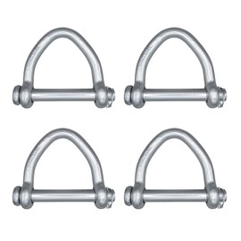 Mytee Products Web Sling Shackle - 6" w/Quick Pin, 23,500 lbs WLL, White Blue Zinc, for Recovery Straps, Auto Hauling, Towing