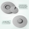 Bathtub Stopper,3pcs 2-in-1 Bathtub Drain Hair Catcher,Silicone Kitchen Bathroom Shower