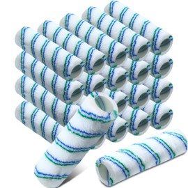 Paint Roller Covers 9 x 3/8 Inch Polyester Covers for Paint Roller for Painting Walls Ceilings, Home Painting Supplies (Green, Blue, 24 Pack)