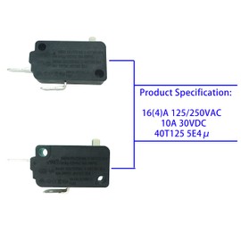 LONYE WB24X10204 & WB24X10205 Microwave Door Switch Replacement for GE Hotpoint Microwave AP5790848 PS8754454 AP5790849 PS8754455