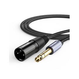 DuKabel 2.4M 6.35mm to xlr Cable Stereo Guitar Cable 6.35mm to XLR Male 3Pin Audio Cable for Microphone, Mixer, Amplifier, Speaker, Audio Interface and More Devices