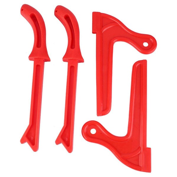 4Pcs Push Sticks,Safety Woodworking Protective Hand Saw Push Sticks Tool Plastic For Carpentry(Red)