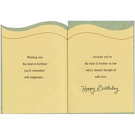 Designer Greetings Calm Lake Between Lush Green Trees Birthday Card for Brother-in-Law