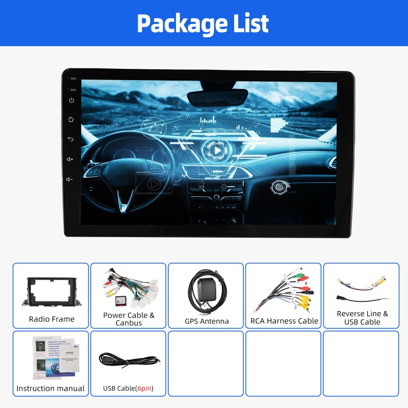 ESSGOO 4+64GB For Toyota Highlander 2014-2019 Car Stereo Android 14