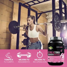 Creatina Monohidratada Heragen Polvo Sabor Uva 1kg 200 Porciones                                                                                      