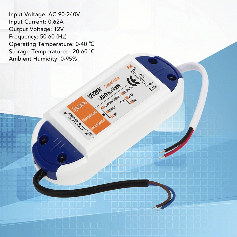 LED Power Supply 0.62A AC90‑240V to DC12V LED Power Transformer