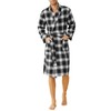 Latuza Men's Cotton Flannel Robe M Black