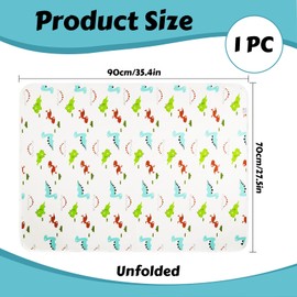 Potty Training Bed Pads, 70×90cm Bed Wetting Sheets with Non-Slip Back, Waterproof Sheets for Bed Wetting for Toddler & Single Bed, Easy to Wash and Dry — Dinosaur Print (1PC)