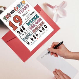 AIQIUQIU 19th Birthday Card, Birthday, Funny Greeting Card, Folded Card for Him, Her, Women, Men, Boys, Girls, Party Decor Supply Ideas Birthday Gifts- Blank Inside