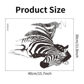 astylishome Animal Wall Stickers Zebra Decals Animal Sticker DIY Peel and Stick Removable Murals Decal for Nursery Children Room Bedroom Playroom Home Decor 1512