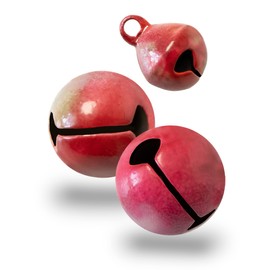 Kleenes Traumhandel Bells - Copper Bells - High-Quality Clamps - Robust Bells for Crafts and Decorating - Bells with Eyelets - 11 x 7 mm (Marbled)