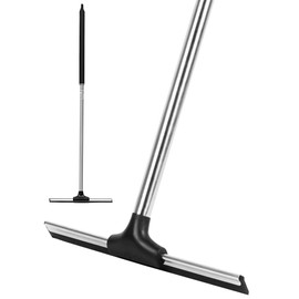 YOUNITA Floor Squeegee Scrubber 59" Long Stainless Steel Handle with 10" Wide Silicon Rubber Blade for Floor Washing and Drying Shower Glass, Garage, Windows, Marble, Wood Surfaces