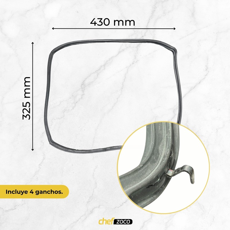 CHEFZOCO Universal Oven Rubber Oven Door Seal 450mm Wide x