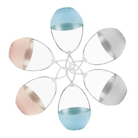 LABRIMP 6pcs Travel Makeup Sponge Holders Case for Foundation Sponges Dust Beauty Egg Containers Grey Essential Makeup Supply Organizer