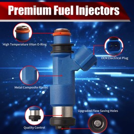 MACAX Set of 4 Fuel Injectors 16611AA720 FJ860 Replacement Compatible with Subaru Forester Impreza WRX STI Legacy Outback 2.5L H4 - Replaces 842-12341 297-0013 800-1896N