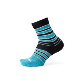 Thorlos - Calcetines cortos para mujer, finos, acolchados, informales, a la moda, Turquesa/Negro, S