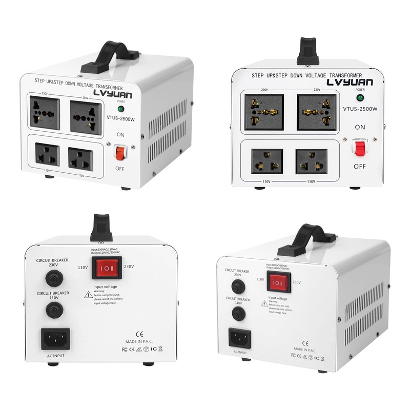 LVYUAN 2500 Watt Voltage Transformer Converter Step Up/Down Converter 110/120