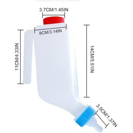 Leanockesa 2pcs Lamb Feeding Bottle, Hangable Goat Milk Feeder for Petite Animals - Nursing Bottles for Lambs, Sheep, Goats, Dogs & Cow (Easy to Use, Durable)