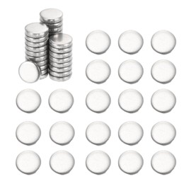 MECCANIXITY 30Pcs Stainless Steel Blank Stamping Tag Engraved Stainless Steel Round Charm Pendant for Pendant Bracelet Necklace Jewelry Making Earring,1.8x9mm