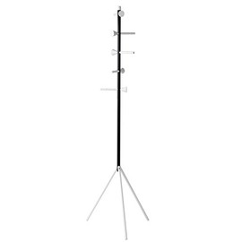 happimess Aiden 70.4" 5-Hook Metal Coat Rack, Black/White