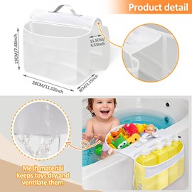 APAKA Bath Toy Storage, Bath Toy Mesh Bag, Bath Toy Hanging Organiser Bag, Bath Toy Storage Bag, Storage and Sorting