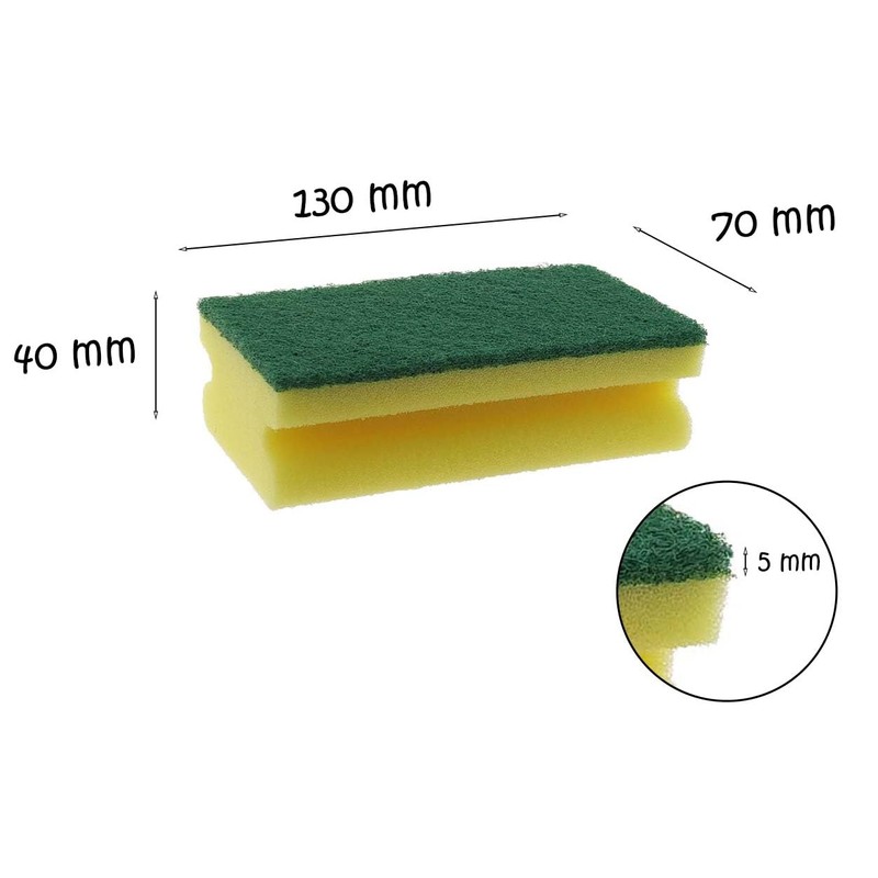 Scouring Pad XXL Kitchen Sponge 130 x 70 x 45