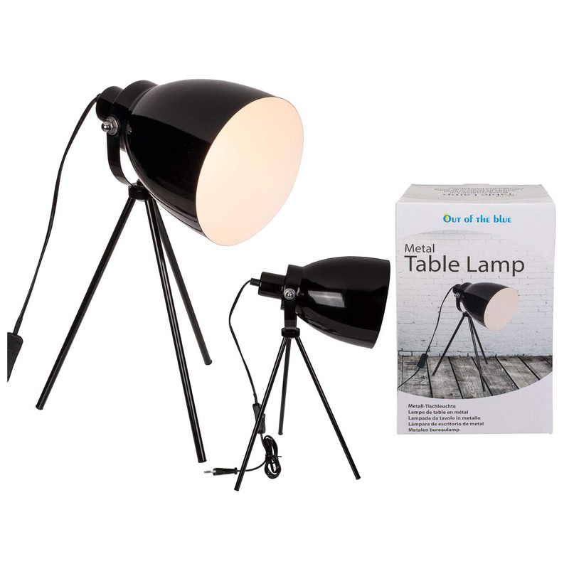 ootb 57/3034 IX Table Lamp, Metal, 42 cm, Black