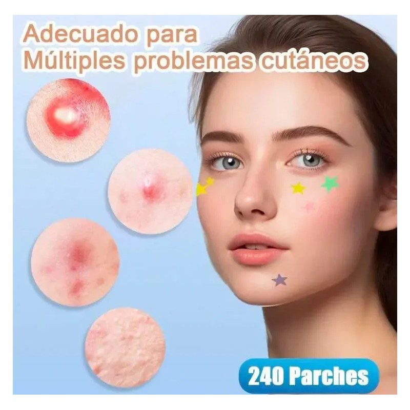 Pimple Patch - 240 Parches Anti Acné Waterproof Color Rosa