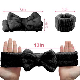 LIEWEILS Spa Headband,Makeup Headband Set,For Face Washing Skin Care Accessories,Girls Headbands and Wristbands for Washing Face Head and Wrist Band Set