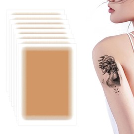 Rose Romee 10 Pcs Waterproof Tattoo Cover Up Patch - Ultra-Thin Body Tape for Tattoos, Scars & Birthmarks | Invisible Concealer Makeup | Cut-to-Fit Dark Skin Tone | Long Wear