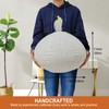 Hanging Lamp Shade Oval Paper Lanterns Replacement Linen 15 Inch