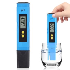 Digital pH Meter 0.00–14.00 – High Precision pH Pen with Auto Calibration, Large LCD Display, Water Quality Tester for Drinking Water, Pools, Aquariums, Hydroponics (Blue)