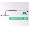 Purelux Shower Arm Extension, 6 inches Shower Head Extender Water