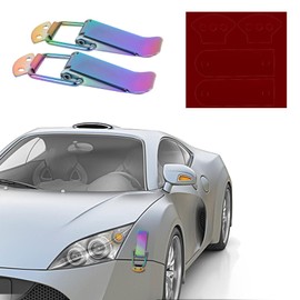 WINUERK 2PCS Universal Car Bumper Clips, Quick Release Security Hook Lock Hasp, Front Rear Bumper Trunk Fastener Kit for Most Vehicles