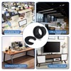 SDTC Tech 3-Pack 1 inch Desk Hole Wire Grommet Black