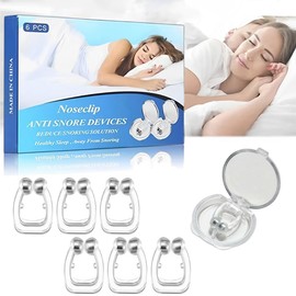 Pack of 6 Snoring Stoppers, Reusable Nose Separator, Better Breathing and Sleep, Anti Snoring Stopper for Men and Women