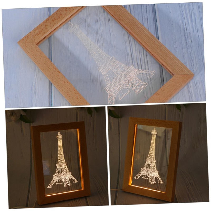 BIUDECO 1pc Creative LED Photo Frame Light Luminous Night Light