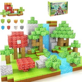 Nasjac Bloques Magnéticos Juguetes Construccion, 48 Piezas Juguetes Imán de Cubos Construcción, Stem Creativos Montessori Juguetes para Apilar y Construir, Juguete Educativo Regalo de Navidad Niño 3+