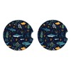 KOSUES Whale Shark Underwater Sea Life Absorbent Ceramic Car Coasters