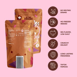 Star Candies Freeze Dried Chocolate Ice Cream Chocolate | No Melting Freeze Dried Candy | Crunchy & Delicious Camping Food | Premium Astronaut Ice Cream loved by Kids and Adults | Space and Astronaut Snack | Gift Set for Birthday or Party (7.5 oz; 3 pack)