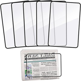 5 Piezas Lupa para Leer, Lupas de Aumento Grande para Lectura de Libros, Herramienta de Aumento Portátil para Lectores