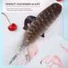 Naroote Feather Pen, Zinc Alloy Calligraphy Pens For Writing Calligraphy