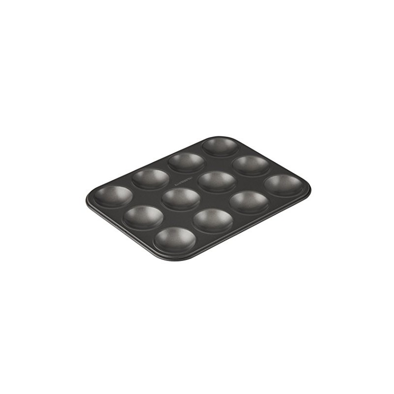 MASTERPRO MPHB98 Non-Stick 12 Cup Patty Pan, Black